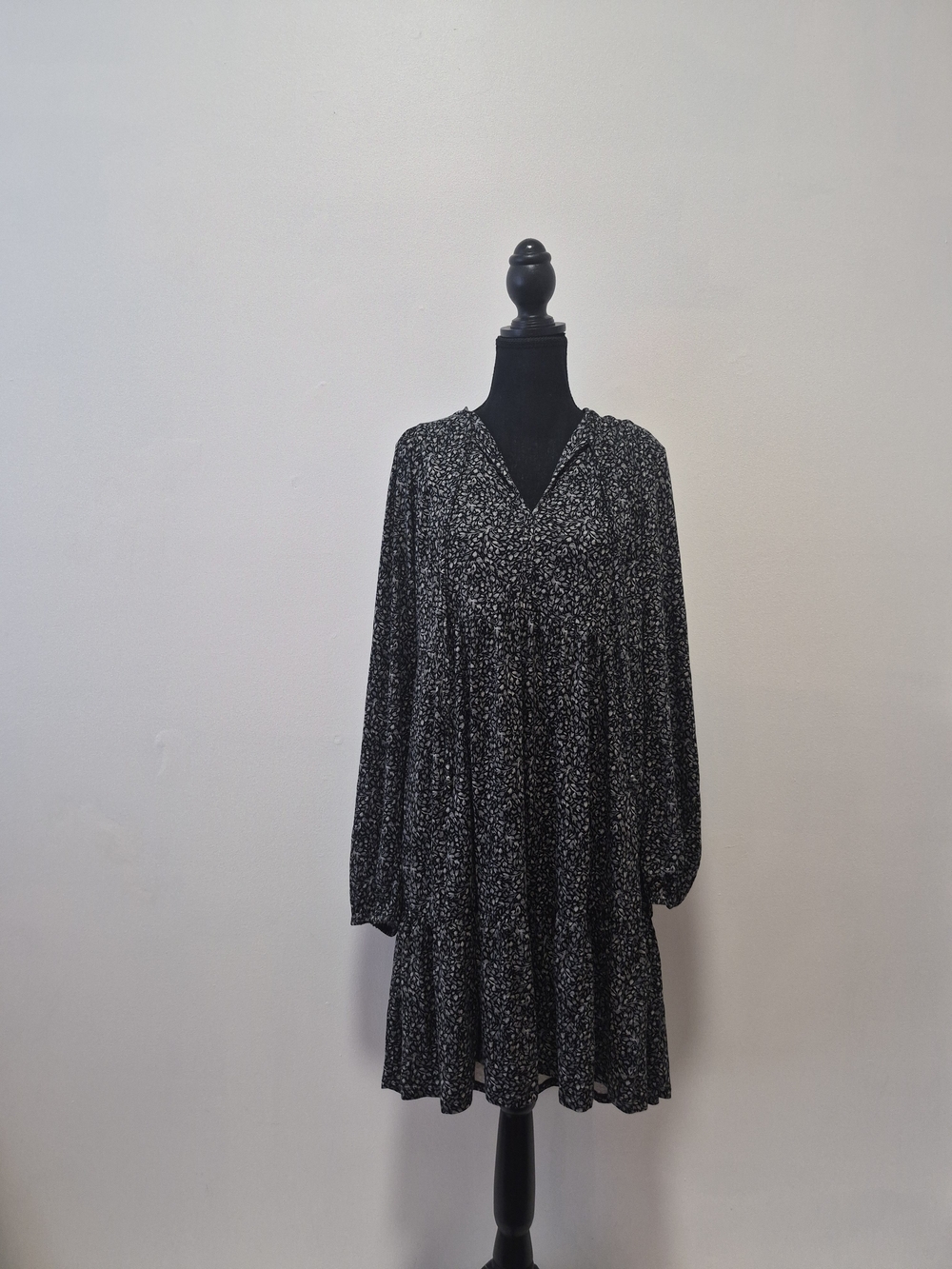 Gentle Fawn Ophelia Sage Floral Long Sleeve Tiered Dress